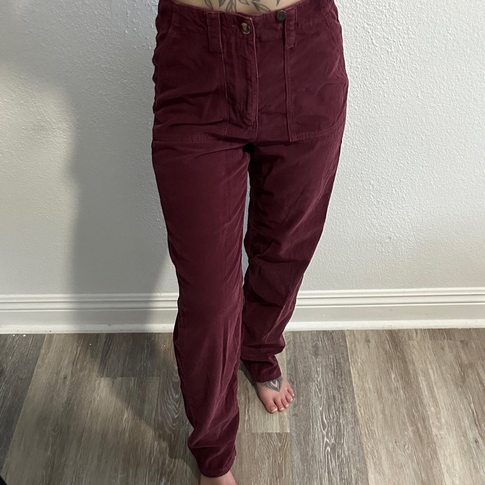 American Eagle Outfitters Maroon Corduroy Pants